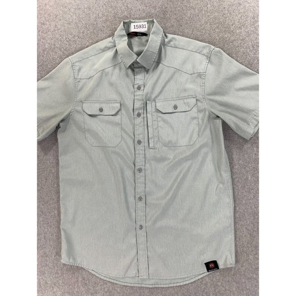 Stoic Mountain and Isles Short Sleeve Button Down‎ Shirt (Men's Medium) - Picture 6 of 12